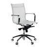 Fauteuil de bureau design Brenton en maille, dossier bas