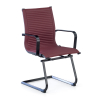 Fauteuil de Conférence Brenton, structure noire, simili-cuir