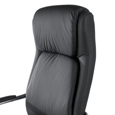 fauteuil de bureau noir deluxe simil cuir accoudoirs rembourres 6