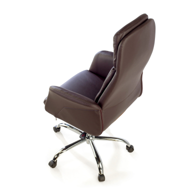 fauteuil de bureau marron king simil cuir accoudoirs rembourres 8