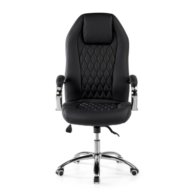 fauteuil de bureau noir pioneer simil cuir accoudoirs rembourres 3