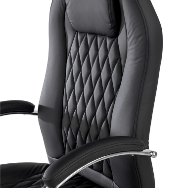 fauteuil de bureau noir pioneer simil cuir accoudoirs rembourres 5
