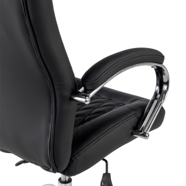 fauteuil de bureau noir pioneer simil cuir accoudoirs rembourres 6