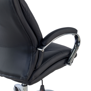 fauteuil de bureau noir everest simil cuir accoudoirs rembourres 6