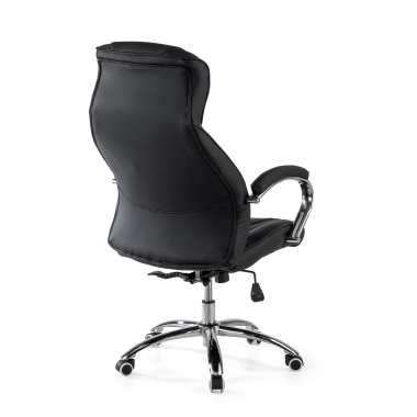 fauteuil de bureau noir noble simil cuir accoudoirs rembourres 5