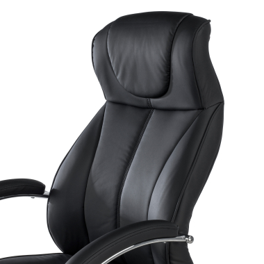 fauteuil de bureau noir noble simil cuir accoudoirs rembourres 9