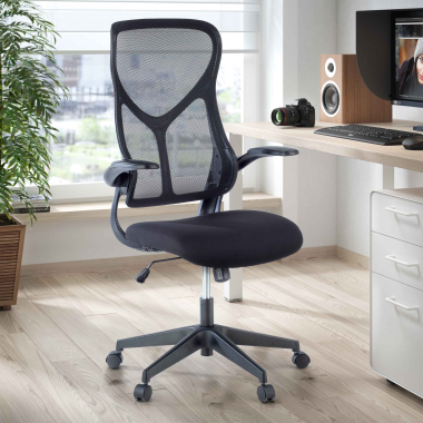 chaise de bureau noir raptor maille accoudoirs rabattables 2