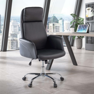 fauteuil de bureau noir king simil cuir accoudoirs rembourres 2