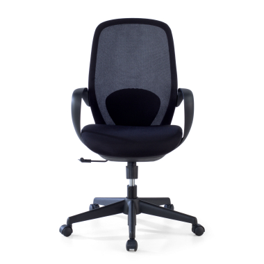 chaise pivotante noir whisper maille accoudoirs fixes 3