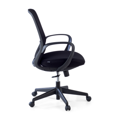 chaise pivotante noir whisper maille accoudoirs fixes 5