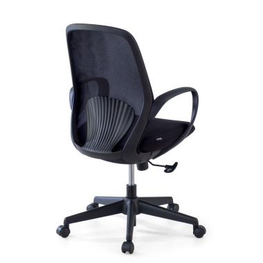 chaise pivotante noir whisper maille accoudoirs fixes 8