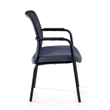 chaise visiteur gris siena maille accoudoirs fixes 4