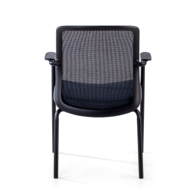 chaise visiteur gris siena maille accoudoirs fixes 6