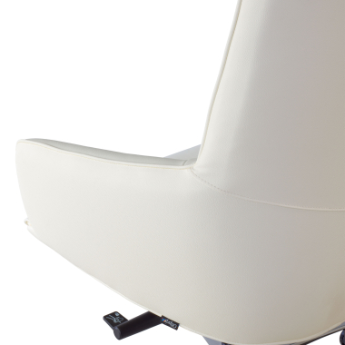 fauteuil de direction blanc mozart cuir authentique accoudoirs rembourres 5