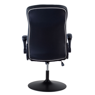 chaise gaming blanc simil cuir accoudoirs rabattables 9