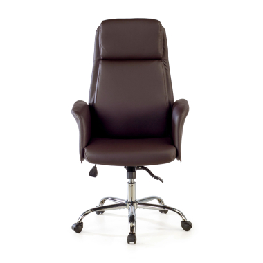 fauteuil de bureau marron king simil cuir accoudoirs rembourres 3