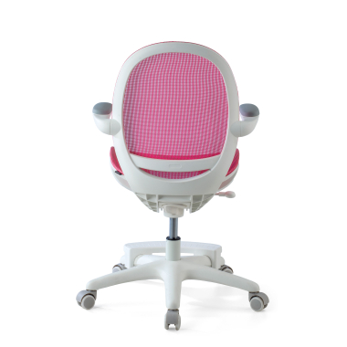 chaise de bureau enfant rose ergokid maille accoudoirs rabattables 7