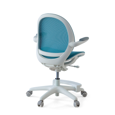 chaise de bureau enfant bleu ergokid maille accoudoirs rabattables 8