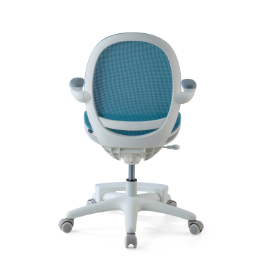 chaise de bureau enfant bleu ergokid maille accoudoirs rabattables 6
