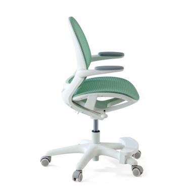 chaise de bureau enfant vert ergokid maille accoudoirs rabattables 4