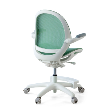 chaise de bureau enfant vert ergokid maille accoudoirs rabattables 9