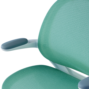 chaise de bureau enfant vert ergokid maille accoudoirs rabattables 6