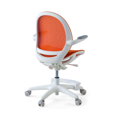 chaise de bureau enfant orange ergokid maille accoudoirs rabattables 9