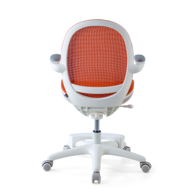 chaise de bureau enfant orange ergokid maille accoudoirs rabattables 7