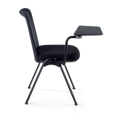 chaise avec tablette noir support de bureau maille sans accoudoirs 10
