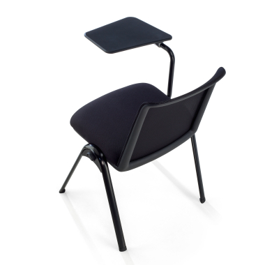Chaise de conférence Dora avec tablette, dossier en maille, empilable
