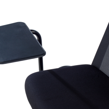 chaise avec tablette noir support de bureau maille sans accoudoirs 9