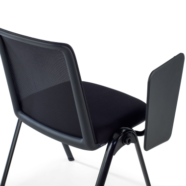 chaise avec tablette noir support de bureau maille sans accoudoirs 8