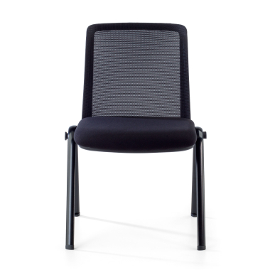 chaise de conference noir dora maille sans accoudoirs 7