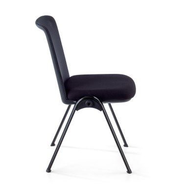 chaise de conference noir dora maille sans accoudoirs 8