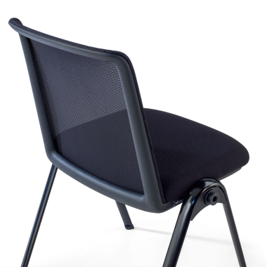 chaise de conference noir dora maille sans accoudoirs 10
