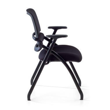 chaise de conference noir chaise maille accoudoirs mobiles 8
