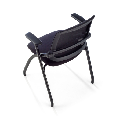 chaise de conference noir chaise maille accoudoirs mobiles 14