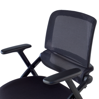 chaise de conference noir chaise maille accoudoirs mobiles 9