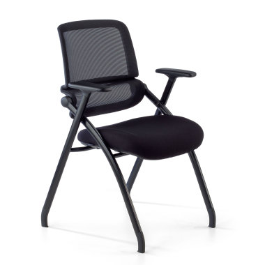 chaise de conference noir chaise maille accoudoirs mobiles 1