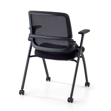 chaise avec tablette noir chaise avec roulettes maille accoudoirs mobiles 13