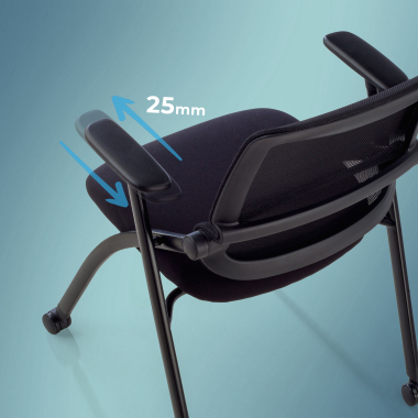 chaise avec tablette noir chaise avec roulettes maille accoudoirs mobiles 6