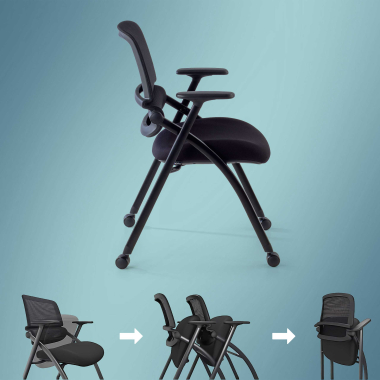 chaise avec tablette noir chaise avec roulettes maille accoudoirs mobiles 7