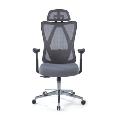 chaise ergonomique gris matrix maille accoudoirs mobiles soutien lombaire appui tete 3