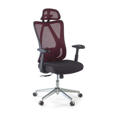 chaise ergonomique rouge matrix maille accoudoirs mobiles soutien lombaire appui tete 1
