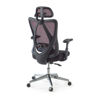 chaise ergonomique rouge matrix maille accoudoirs mobiles soutien lombaire appui tete 9