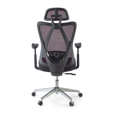 chaise ergonomique rouge matrix maille accoudoirs mobiles soutien lombaire appui tete 6