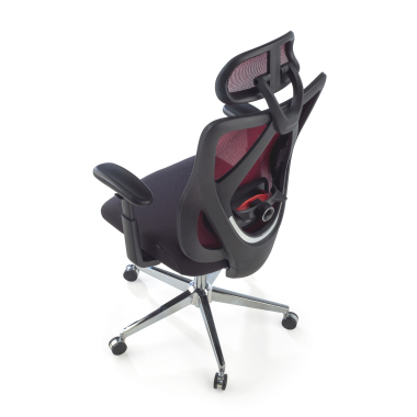 chaise ergonomique rouge matrix maille accoudoirs mobiles soutien lombaire appui tete 8