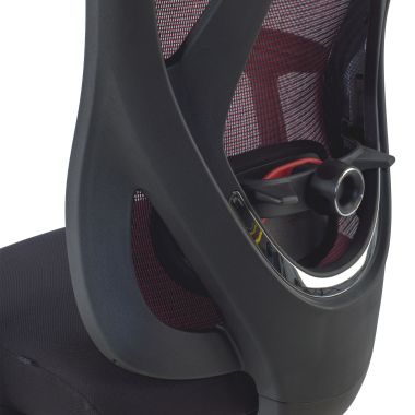 chaise ergonomique rouge matrix maille accoudoirs mobiles soutien lombaire appui tete 5