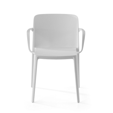 chaise de conference blanc loop plastique accoudoirs fixes 3