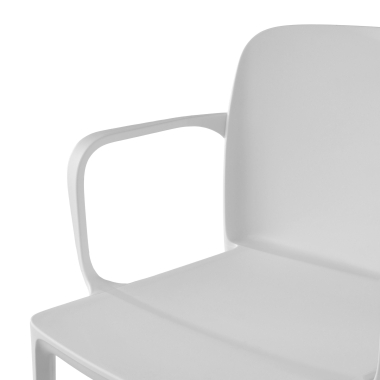 chaise de conference blanc loop plastique accoudoirs fixes 5